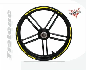 Žlutočené tištěné proužky na ráfky RACING