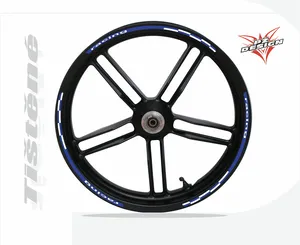 Modrobílé tištěné proužky na ráfky RACING