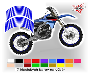 MX proužky v šíři 9mm, na jedno kolo 18-19 a na druhé 20-21
