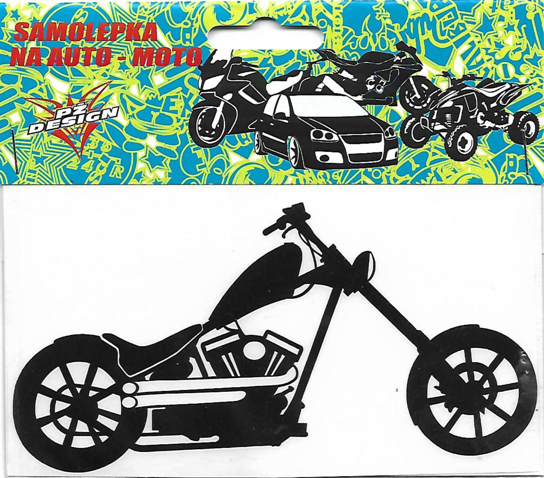 Samolepka v rozměru 14x7cm choper 4