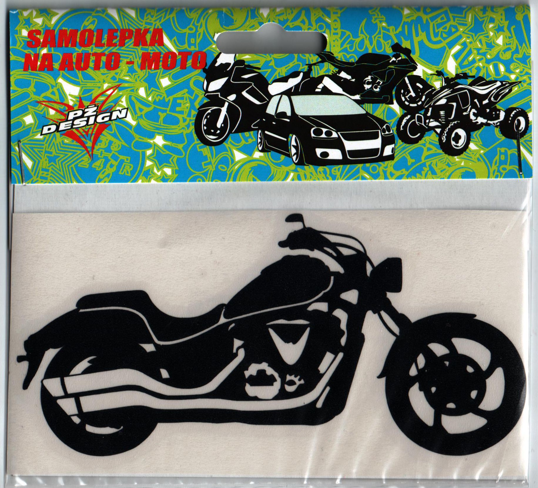 Samolepka v rozměru 15x7cm, choper 2