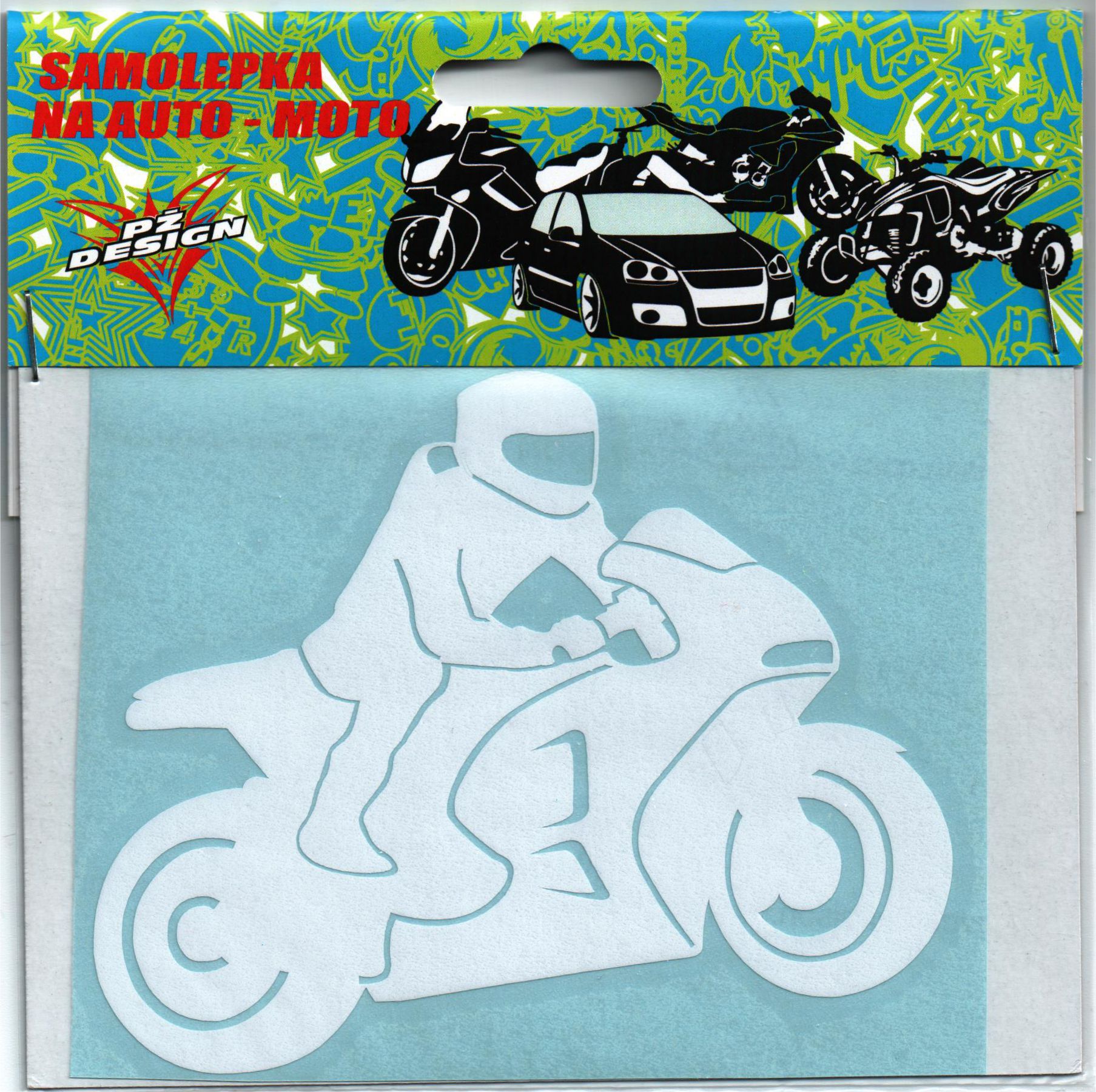 Samolepka v rozměru 12x9,5cm silniční - jezdec 2