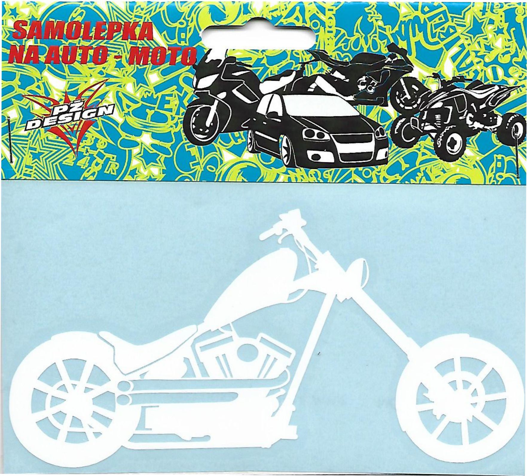 Samolepka v rozměru 14x7cm choper 4